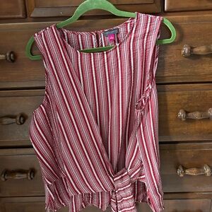 Women’s top- Vince Camuto- size Large - red and white strips - soft